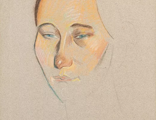 Esquisse du visage de Nadia Leger